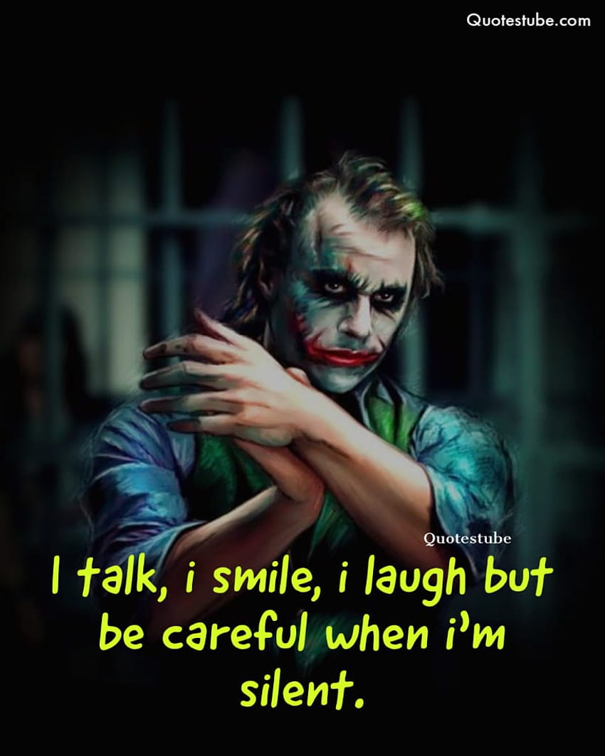 Joker Quotes & Joker Best Forever, attitude de joker Fond d'écran de téléphone HD