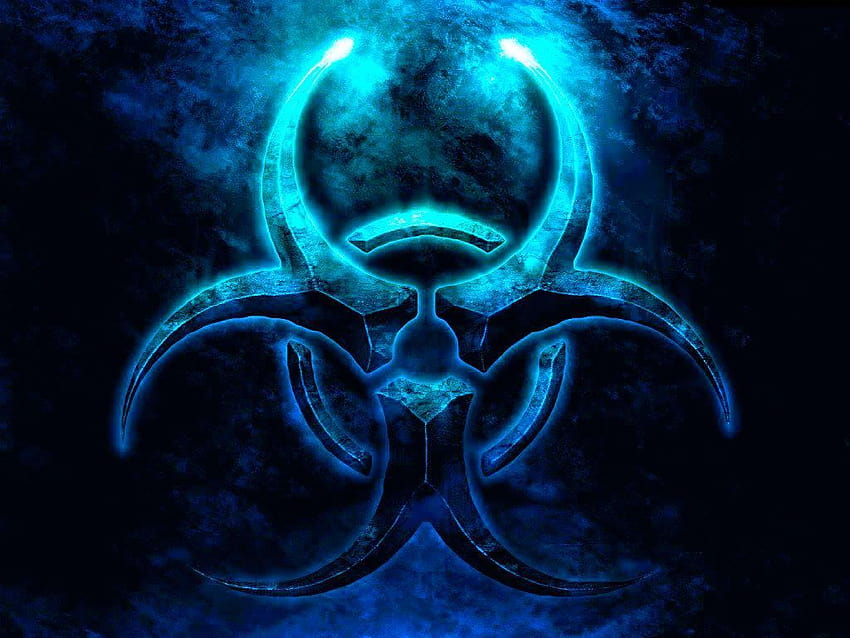 Tóxico azul, logotipo tóxico fondo de pantalla