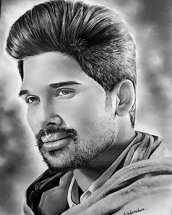 White Pencil Allu Arjun Realistic Drawing, Size: A4 at Rs 2000/piece in  Tamluk