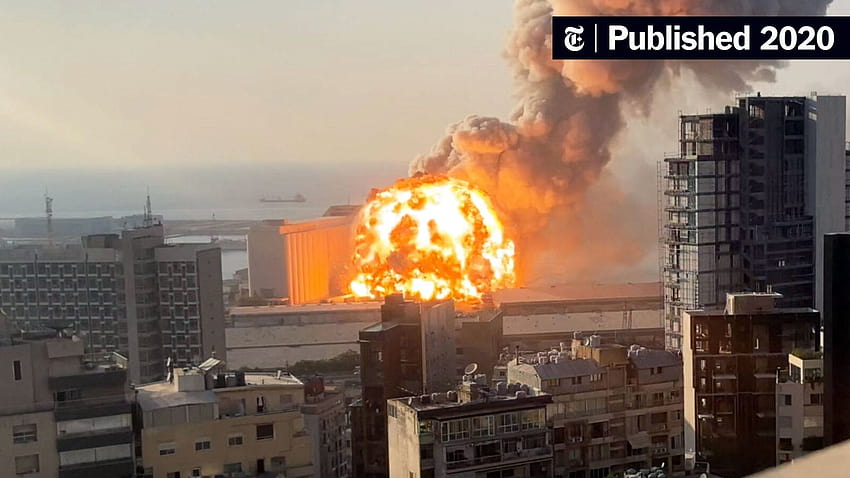Como uma bomba maciça se juntou no porto de Beirute papel de parede HD