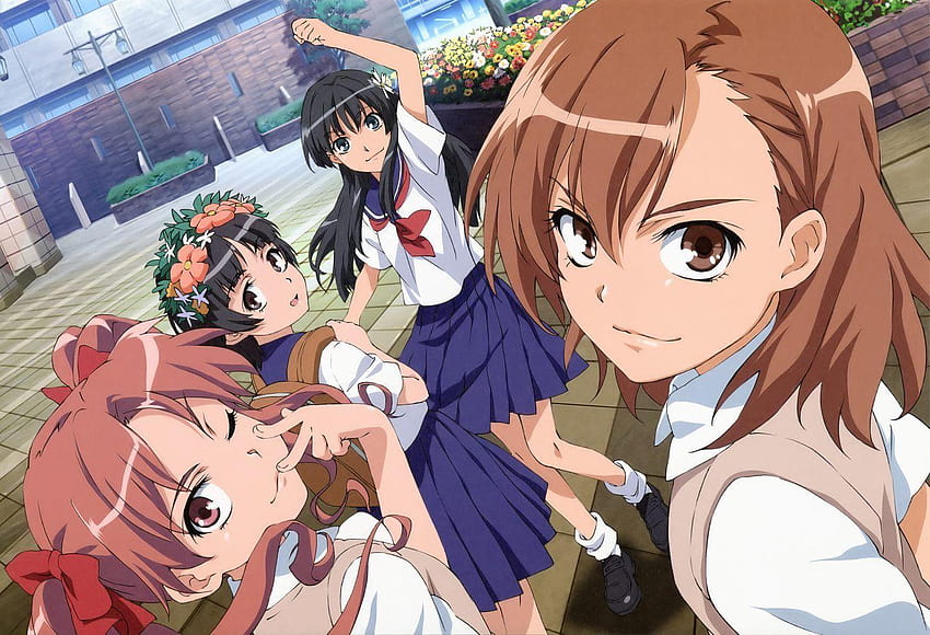 Mikoto Misaka, Kuroko Shirai, Kazari Uiharu, and Ruiko Saten, shirai kuroko HD wallpaper