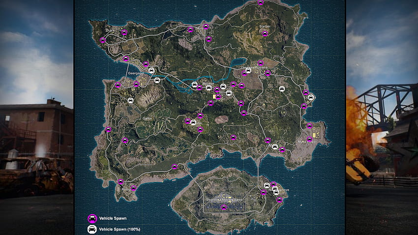 Battlegrounds Vehicle Map, georgopol HD wallpaper