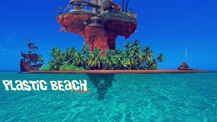 Plastic Beach Backgrounds на Gorillaz [1366x768 HD тапет