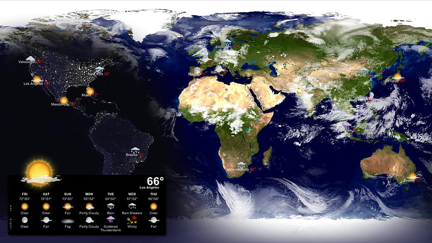 4 Earth Live за компютър, карта на климата HD тапет