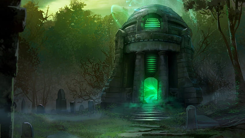 Fanart dell'anime della casa verde e grigia, Fallen Enchantress: Legendary, anime 1920x1080 verde Sfondo HD