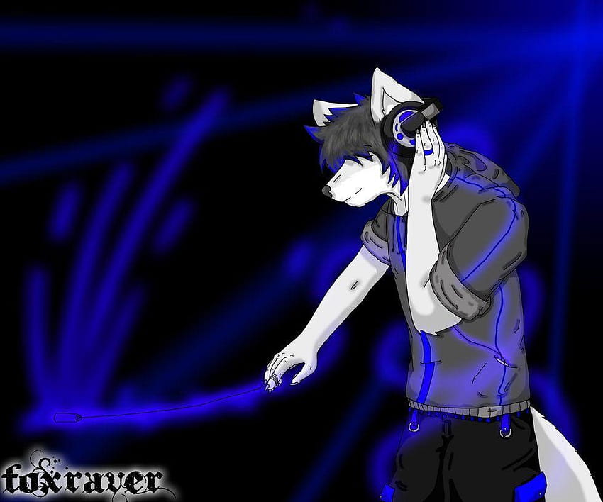 Furry Rave Wolf by FoxRaver, furry rave backgrounds HD wallpaper