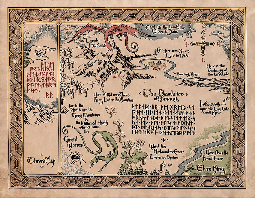 Middle Earth Map High Resolution HD wallpaper