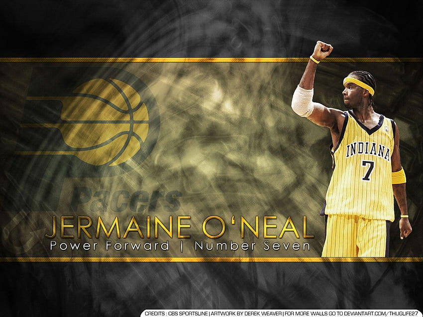 Jermaine O'Neal Indiana Pacers HD wallpaper