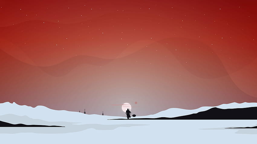 TV Show , The Mandalorian, Baby Yoda, Minimalist, Star Wars • For You For & Mobile, winter aesthetic minimalist HD wallpaper