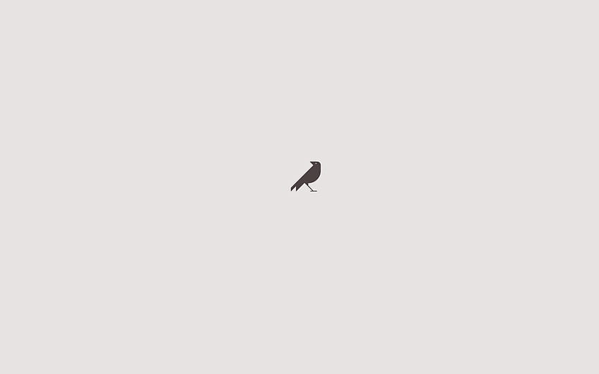 Bird Minimal, сладка минималистична птица HD тапет