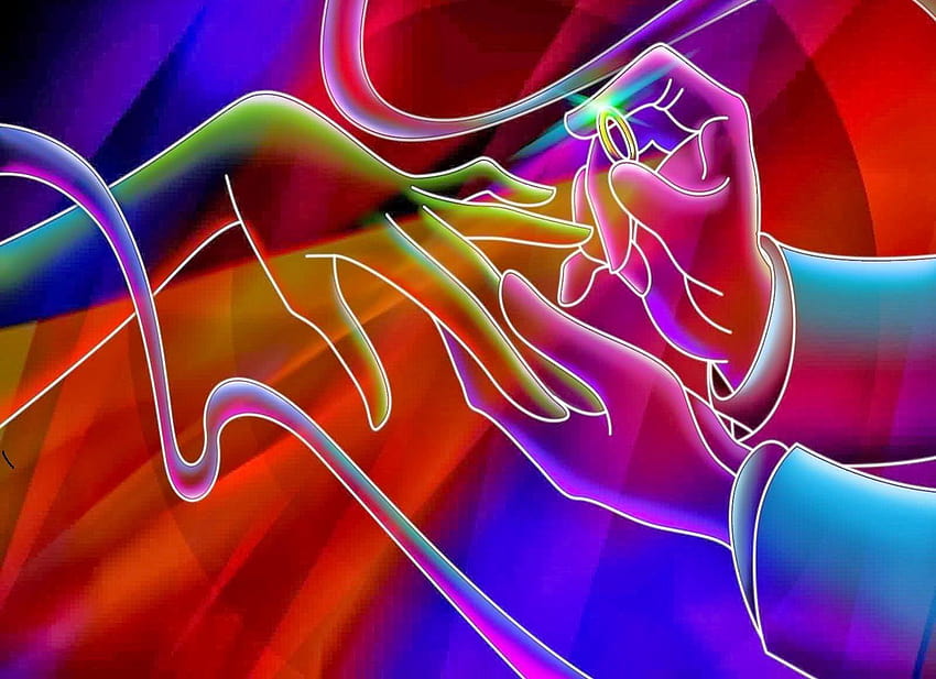 Hot girl : Best 3D Colour Ful Neon Lovely, cool 3d love HD wallpaper |  Pxfuel