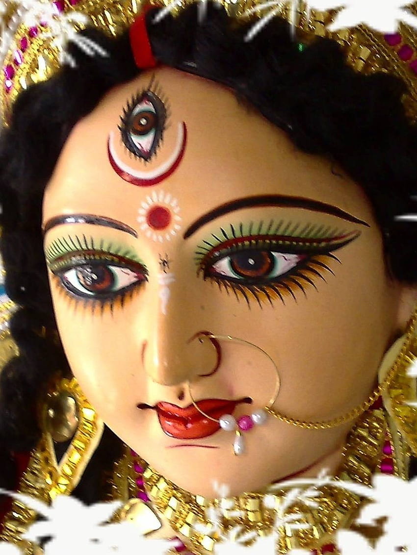 Maa Durga by SUMITSWAIN, durga face HD phone wallpaper