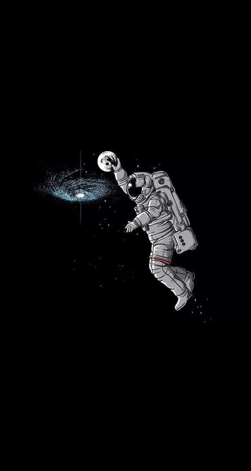 about text in by Cecy, astronaut flying in the space HD phone wallpaper