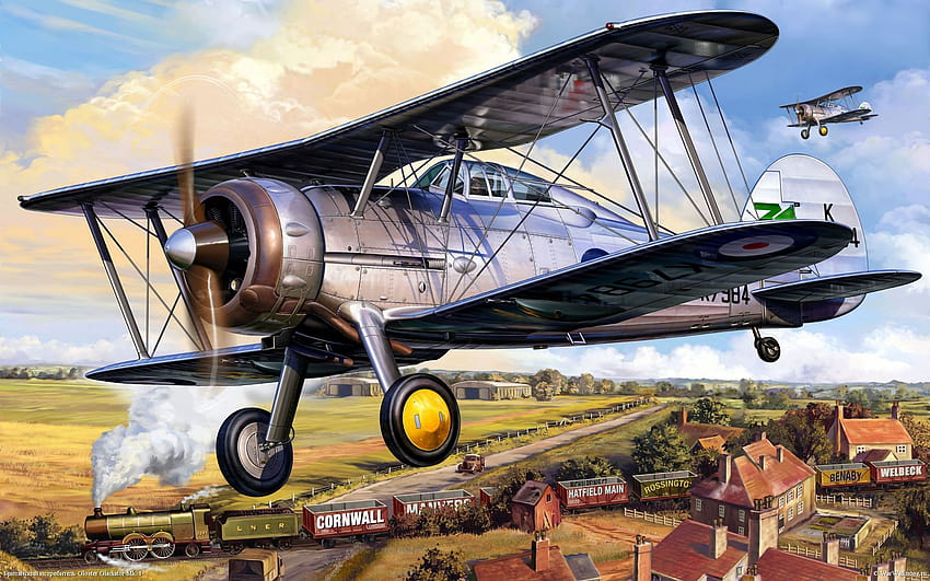 Airplane Biplane posted by Michelle Thompson, old plane HD wallpaper