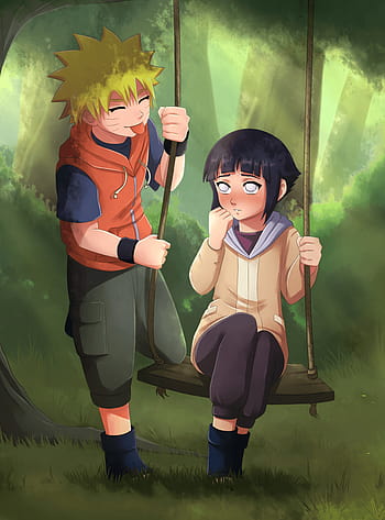 Niño Naruto y Hinata sonrojada HD