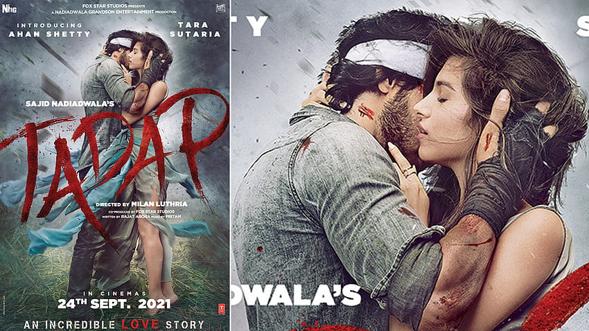 Tadap: Akshay Kumar udostępnia pierwszy plakat debiutanckiego filmu Ahana Shetty'ego z Tarą Sutarią; Do wydania 24 września, film tadap Tapeta HD