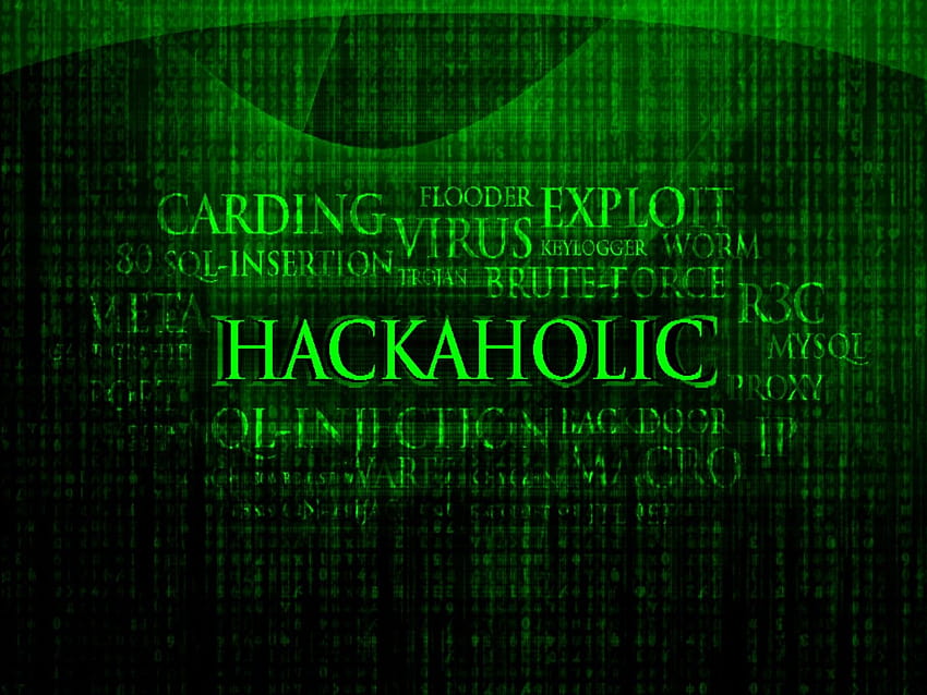 Green Hacker Code, хакнат екран HD тапет
