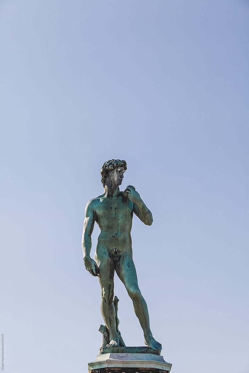 Copper Replica Statue Of Michelangelo's David In Italy by Giorgio Magini HD phone wallpaper