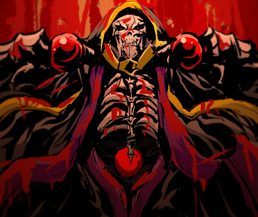 Overlord Art Ainz Ooal Gown, señor supremo del anime fondo de pantalla