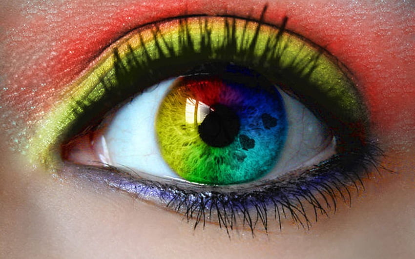 Occhi colorati, occhio arcobaleno Sfondo HD