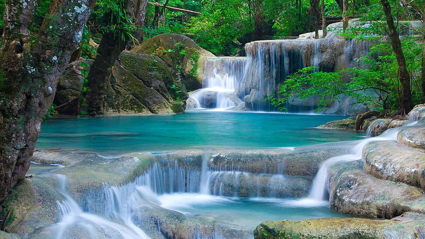Thailand Waterfalls The Beauty Of Nature Landscape Tablets And Mobile Phones For : 13 HD wallpaper