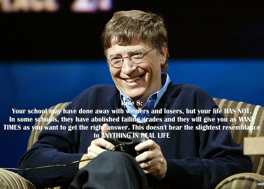 Bill Gates – 11 Rules you will never learn in school HD wallpaper