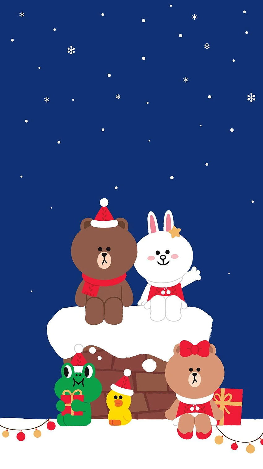 LINEFRIENDS PIC, brown cony christmas HD phone wallpaper