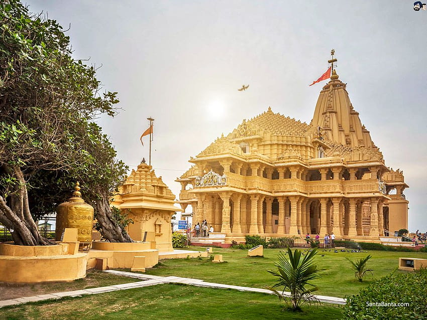 Templo Somnath Mahadev, Gujarat, templo somnath papel de parede HD