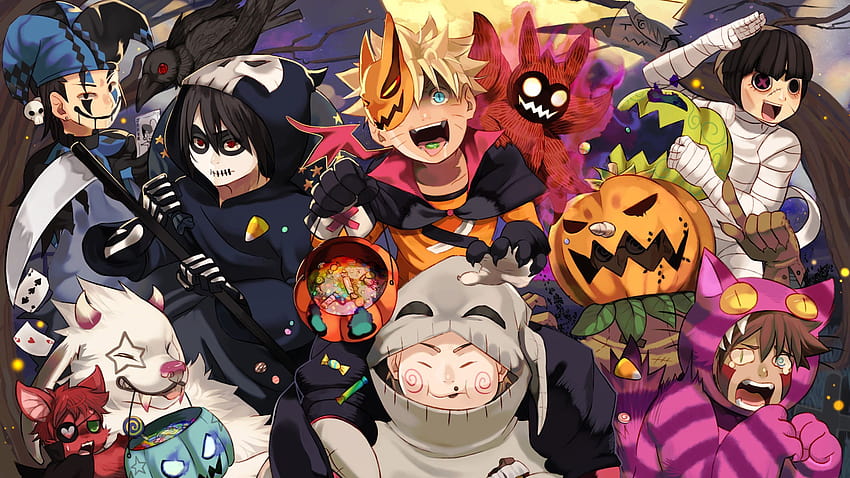 3 Manga Halloween, halloween festival anime HD wallpaper