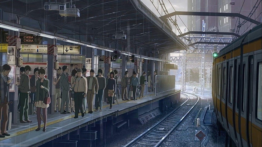 Anime Train Station Scenery HD Wallpaper | 1920x1080 | ID:47086 -  WallpaperVortex.com