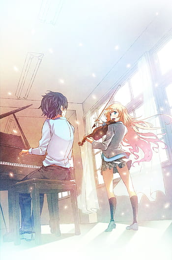 Download wallpaper summer, spring, tie, art, students, Shigatsu wa Kimi no  Uso, Your April lie, Aya Takano, section other in resolution 1080x960