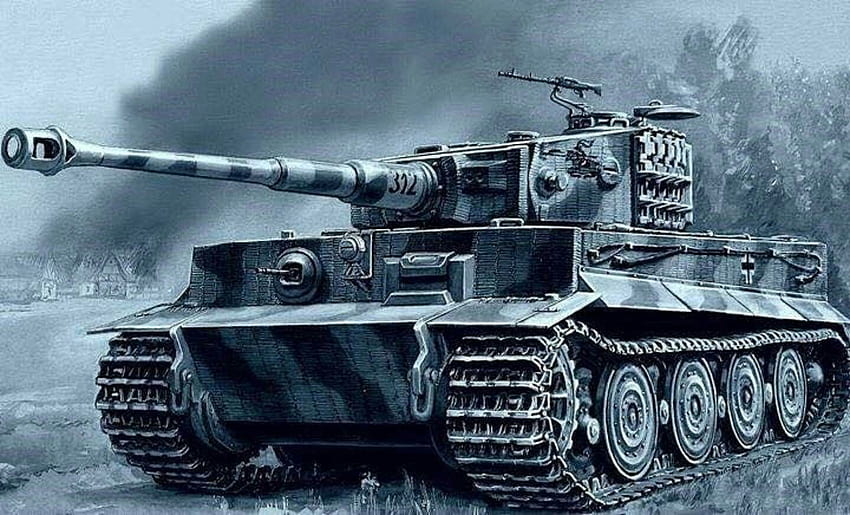 German Tiger Tanks Art HD-Hintergrundbild