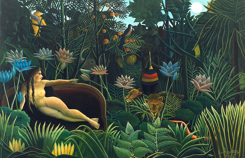„Der Traum“ von Henri Rousseau, Wandgemälde HD-Hintergrundbild