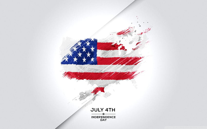 2 Independence Day USA, america map HD wallpaper