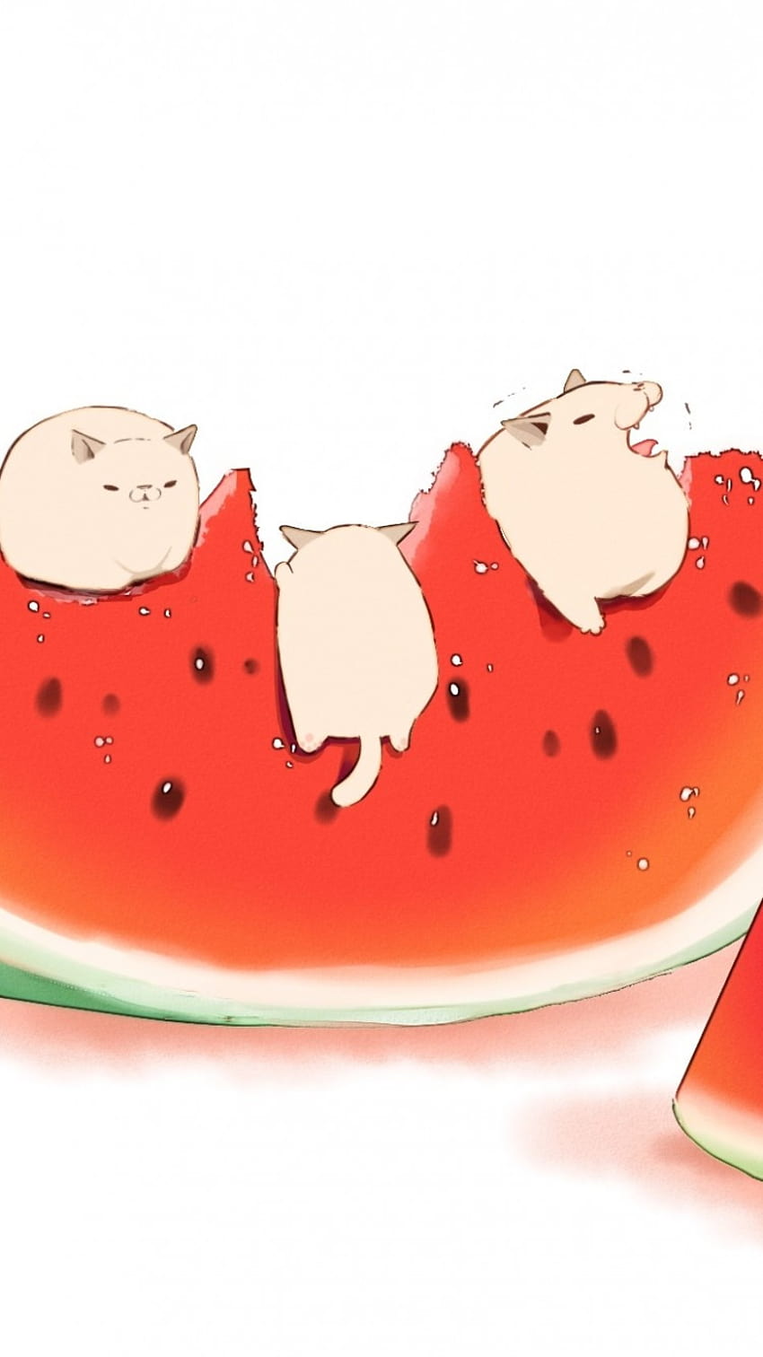 750x1334 Anime Fruits, Watermelon, Cute Creatures, Piece for iPhone 7, iPhone 6 HD phone wallpaper