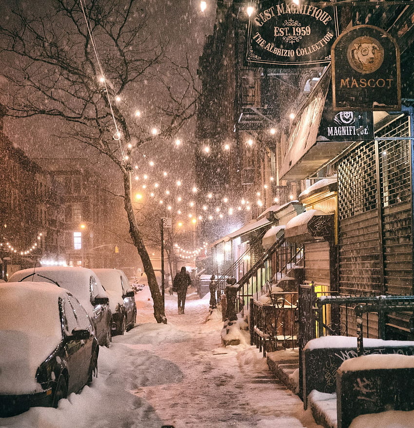 New York City [1983x2048] by Vivienne Gucwa. / backgrounds for iPad mini/ air/ 2 / pro/ laptop @dquocbuu, city winter night HD phone wallpaper
