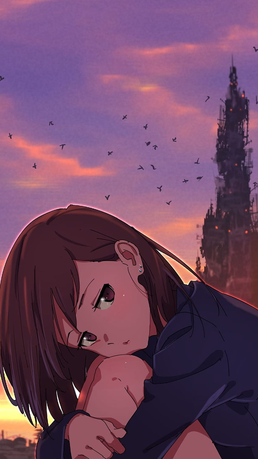 Anime Girl Heat, gebrochenes Anime-Paar HD-Handy-Hintergrundbild