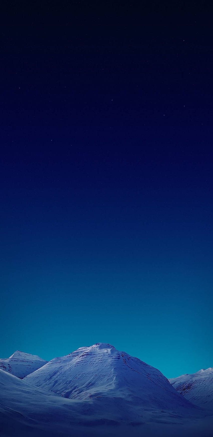 Night, sky, blue, mountain, clean, galaxy, colour, blue mountain phone HD phone wallpaper