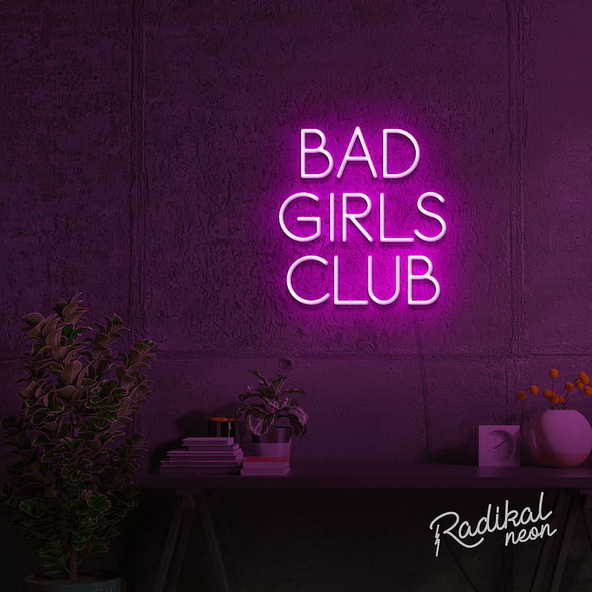 Insegna al neon LED Bad Girls Club Sfondo del telefono HD