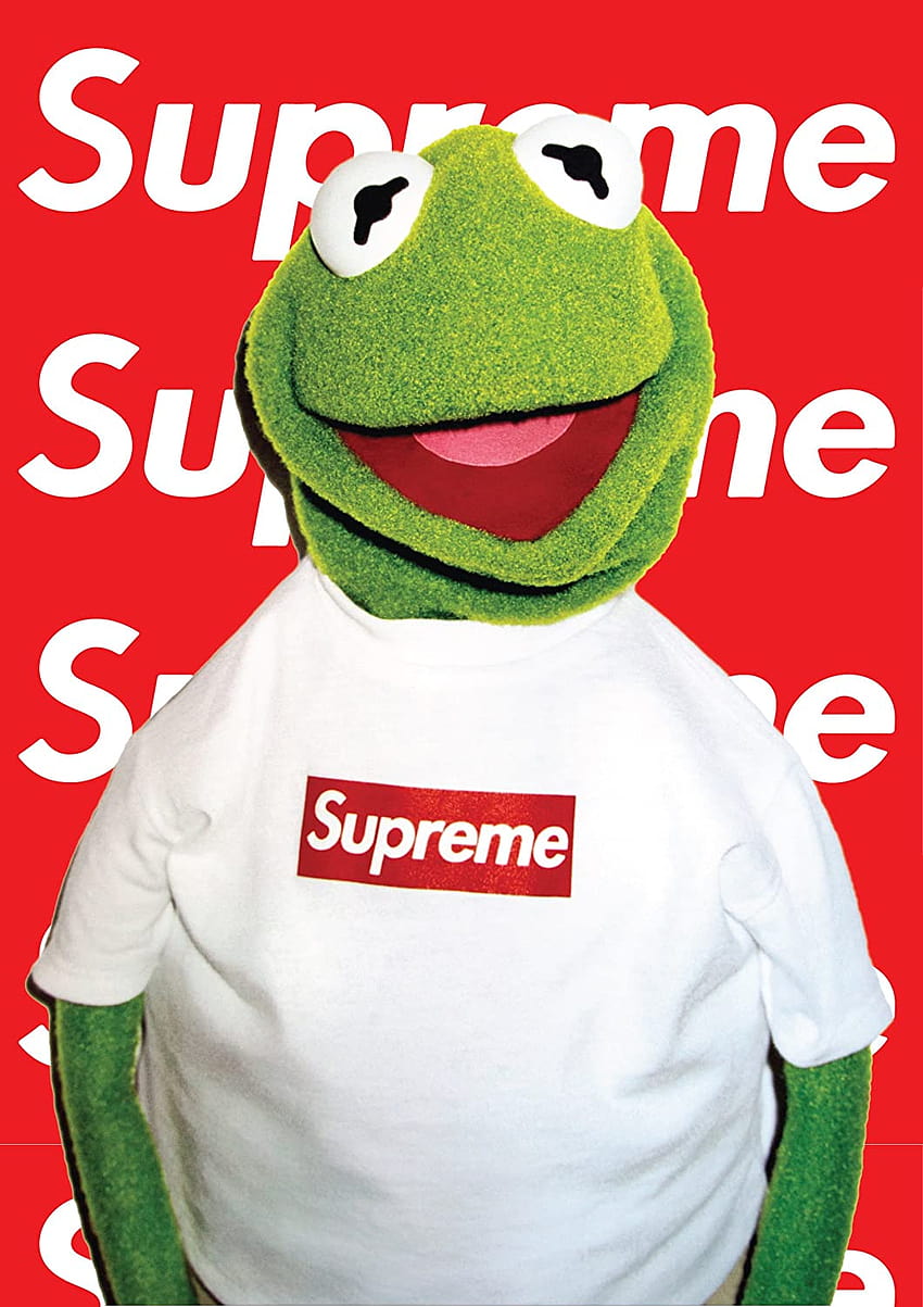 Hypebeast Supreme Kermit The Frog, Kermit Supreme HD-Handy-Hintergrundbild