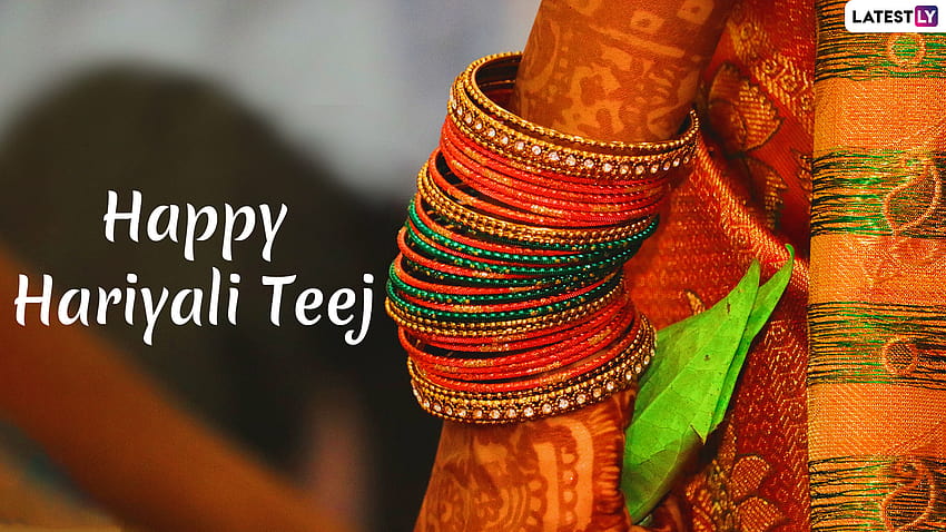 Hariyali Teej & за онлайн: Пожелайте щастлива Hariyali Teej 2019 с красиви GIF поздрави и съобщения със стикери в WhatsApp HD тапет