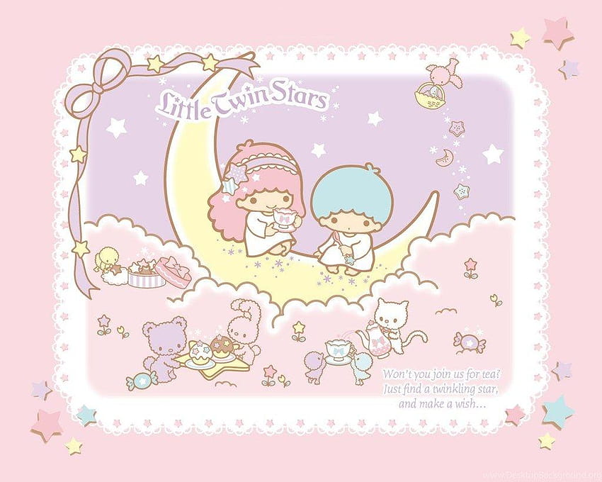 Little Twin Star Liitle Stars Sanrio Pastels With, petites étoiles jumelles Fond d'écran HD