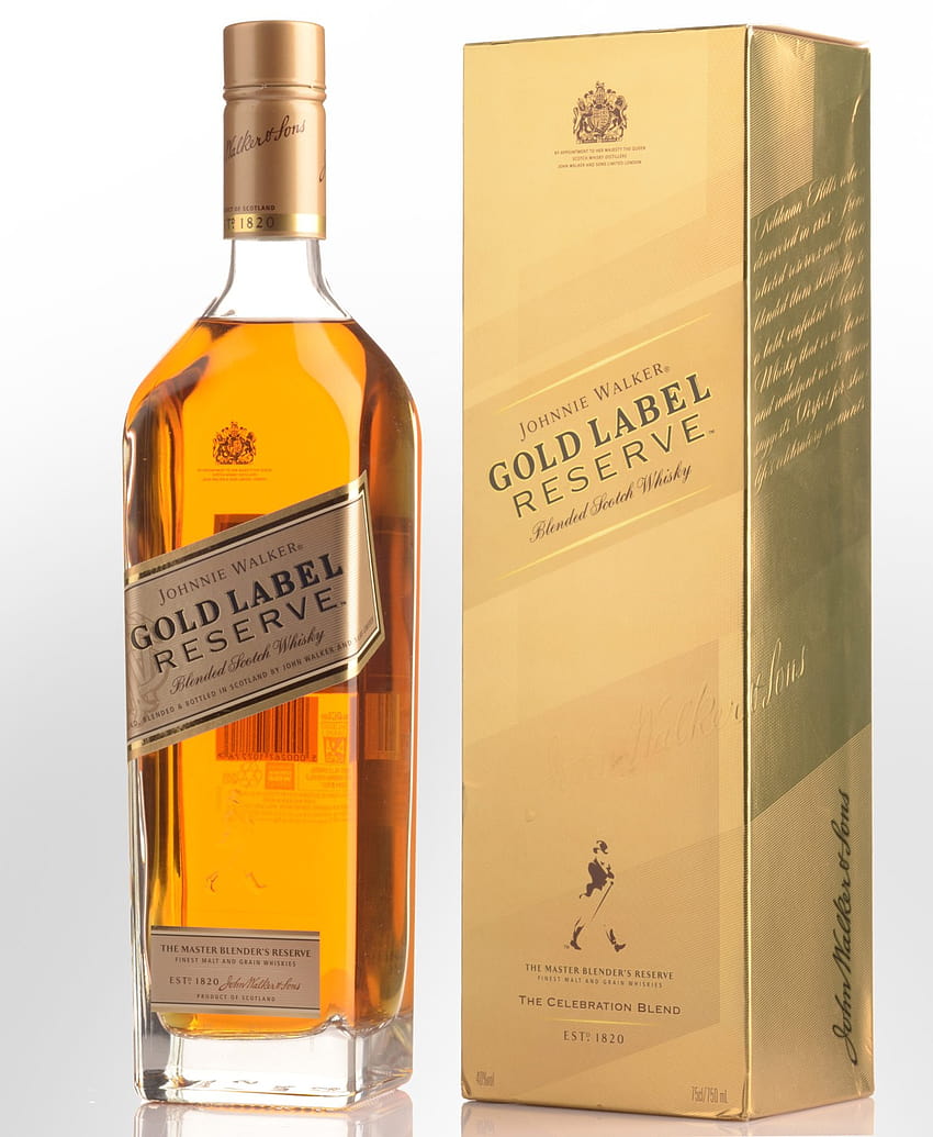 Johnnie Walker Scotch Whisky , Jedzenie, HQ Johnnie Walker Scotch Whisky, złota etykieta Tapeta na telefon HD