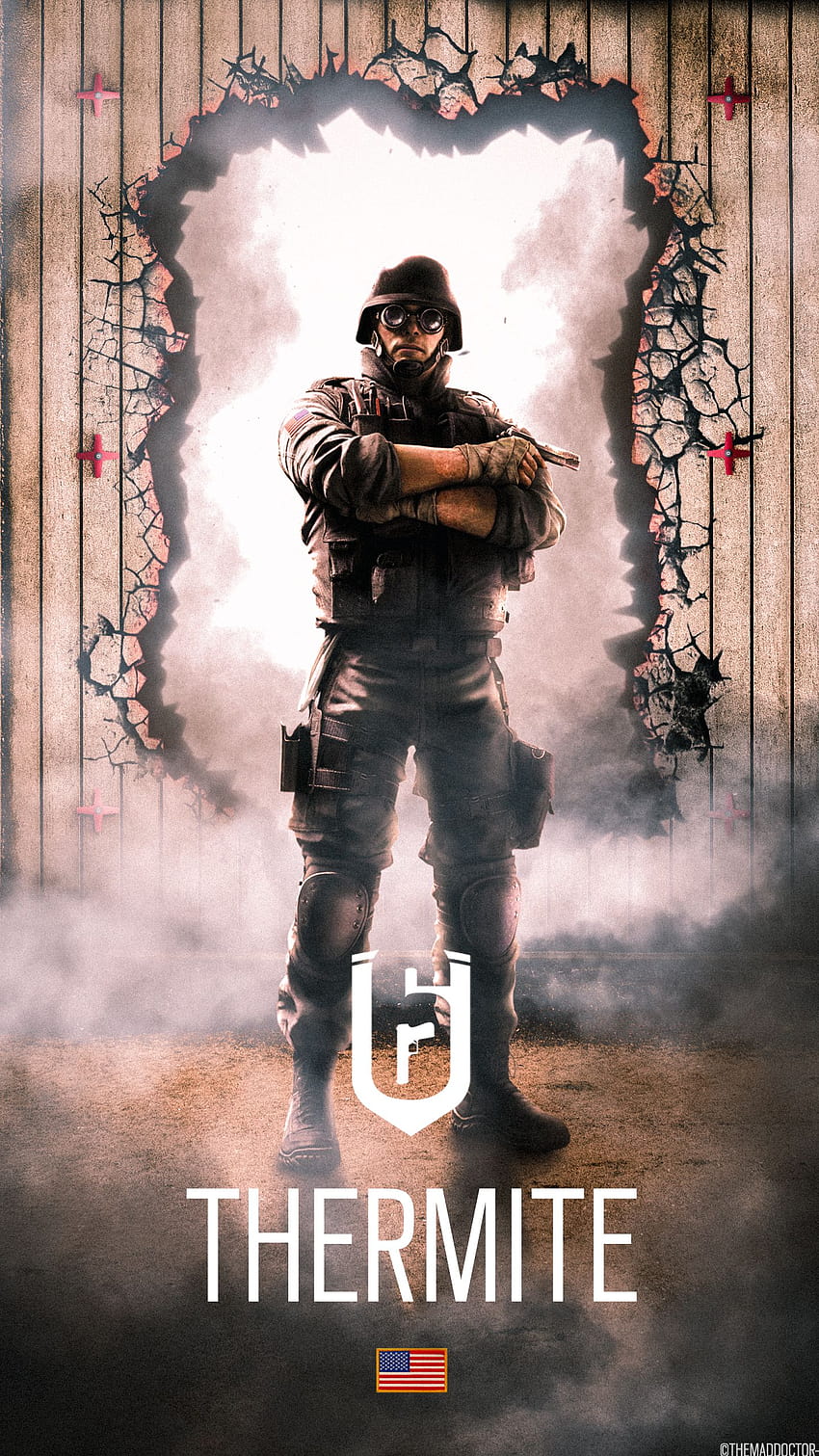 A Thermite's really big fuc**** coming right up! : Rainbow6 HD phone wallpaper