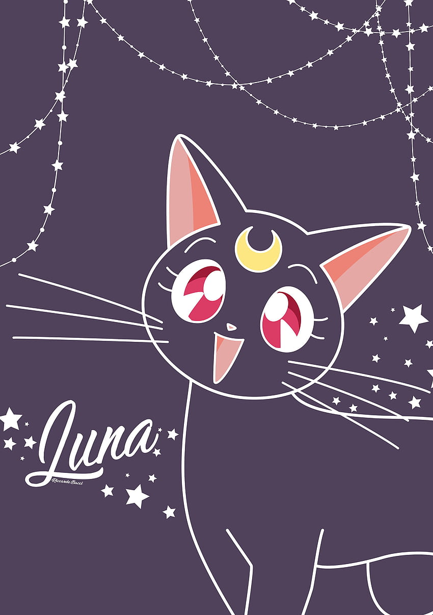 Luna Sailor Moon, kucing luna wallpaper ponsel HD