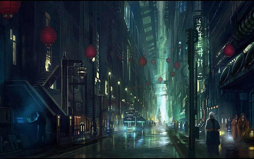 2048x1152] - Cyberpunk Dark City Scene : r/wallpaper