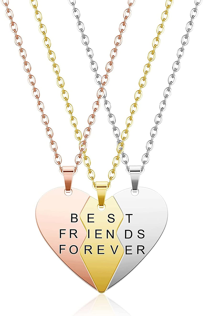HDBD Best Friend Forever and Ever Friendship Necklace Set 4 Pieces Heart  Shape Puzzle price in UAE | Amazon UAE | kanbkam