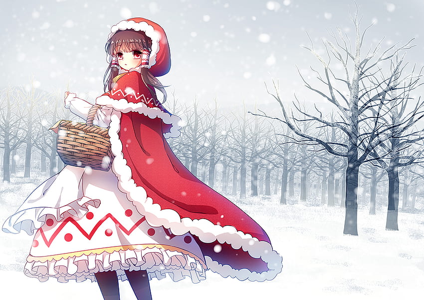 Anime manga girl dressed in Santa Claus costume - Stock Illustration  [44370061] - PIXTA