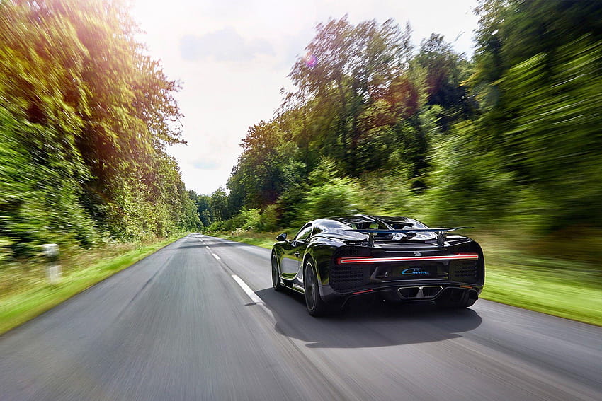 Bugatti Cars : Bugatti Chiron Rear Profile Back Side On Road In, bogatti background HD wallpaper