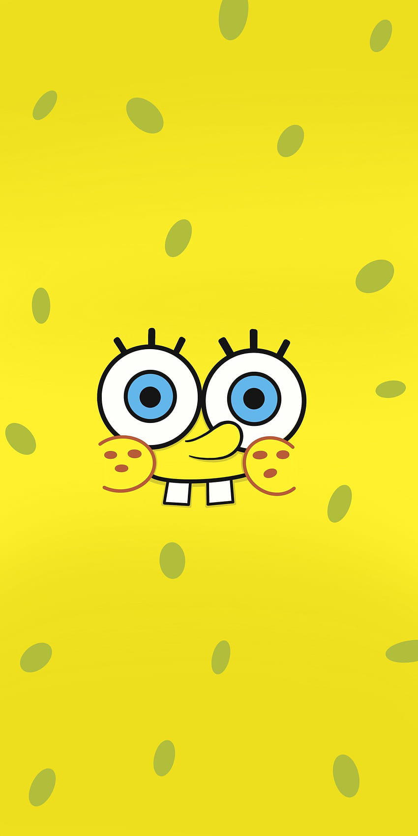 SpongeBob Smiling Face Yellow, spongebob face HD phone wallpaper